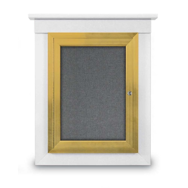 United Visual Products Sliding Glass Enclosed Letterboard, 72"x3, UV9007ACS-BRONZE-WHITE UV9007ACS-BRONZE-WHITE - main